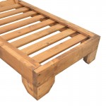 Ξαπλώστρα Zalka pakoworld L1 σε καρυδί απόχρωση 66x197x28εκ c496539