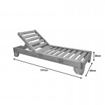 Ξαπλώστρα Zalka pakoworld L1 σε καρυδί απόχρωση 66x197x28εκ c496539