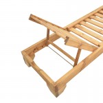 Ξαπλώστρα Zalka pakoworld L1 σε φυσική απόχρωση 66x197x28εκ c496541