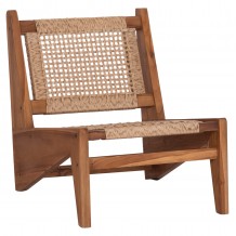 ΚΑΡΕΚΛΑ LOUNGE LUKILLA HM9913 ΞΥΛΟ TEAK ΣΕ ΦΥΣΙΚΟ--ΣΥΝΘ ΣΧΟΙΝΙ ΜΠΕΖ 55 5x74x65Υεκ c496612