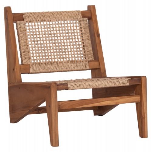 ΚΑΡΕΚΛΑ LOUNGE LUKILLA HM9913 ΞΥΛΟ TEAK ΣΕ ΦΥΣΙΚΟ--ΣΥΝΘ ΣΧΟΙΝΙ ΜΠΕΖ 55 5x74x65Υεκ c496612