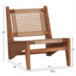 ΚΑΡΕΚΛΑ LOUNGE LUKILLA HM9913 ΞΥΛΟ TEAK ΣΕ ΦΥΣΙΚΟ--ΣΥΝΘ ΣΧΟΙΝΙ ΜΠΕΖ 55 5x74x65Υεκ c496612