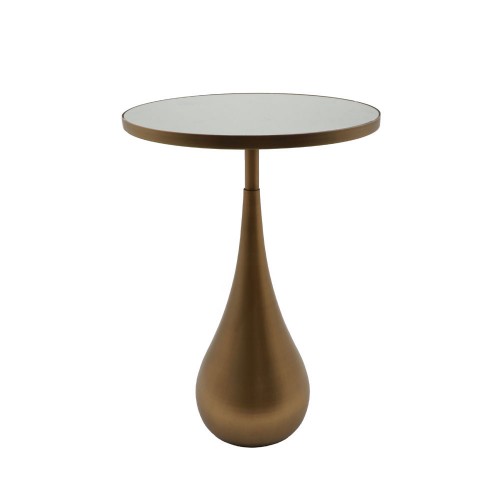 SEAL M SIDE TABLE ΜΕ ΚΑΘΡΕΠΤΗ BROWN GOLD 37 5x37 5x54 c496629