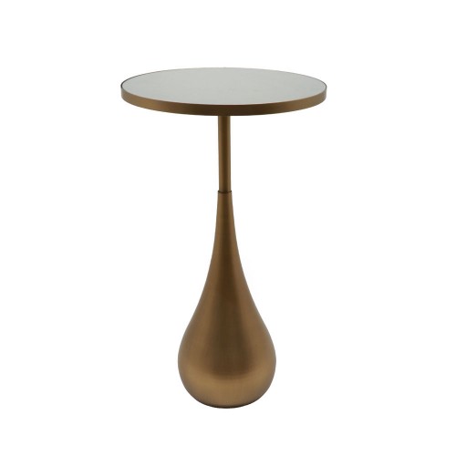SEAL M SIDE TABLE ΜΕ ΚΑΘΡΕΠΤΗ BROWN GOLD 35x35x61 5 c496630
