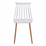 Τραπεζαρία Elijah-Aurora I pakoworld σετ 3τεμ pp σε λευκή απόχρωση με φυσικό πόδι Φ60x74εκ c496694