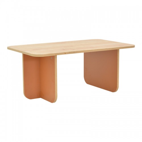 Τραπέζι Bοca pakoworld σε oak-κεραμιδί απόχρωση 100x60x42εκ c496732