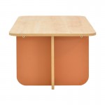 Τραπέζι Bοca pakoworld σε oak-κεραμιδί απόχρωση 100x60x42εκ c496732