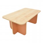 Τραπέζι Bοca pakoworld σε oak-κεραμιδί απόχρωση 100x60x42εκ c496732