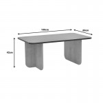 Τραπέζι Bοca pakoworld σε oak-κεραμιδί απόχρωση 100x60x42εκ c496732