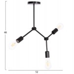 ΦΩΤΙΣΤΙΚΟ ΟΡΟΦΗΣ 3-ΦΩΤΟ LIGHTY HM7404 11 ΜΕΤΑΛΛΟ ΣΕ ΜΑΥΡΟ 52x5x48Υεκ c496741