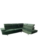 Καναπές Γωνιακός ArteLibre OZMA Πράσινο Ύφασμα 254x160x70cm c496763