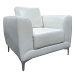 Πολυθρόνα ArteLibre ELFRIC Λευκό PU 89x81x81cm c496767