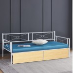 ΚΡΕΒΑΤΙ-ΚΑΝΑΠΕΣ BERNIE HM21121 02 ΛΕΥΚΟ ΜΕΤΑΛΛΟ SONAMA ΣΥΡΤΑΡΙΑ- ΓΙΑ 190x90εκ c496796