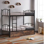ΚΟΥΚΕΤΑ FLOOR HM21122 ΜΕΤΑΛΛΙΚΗ ΜΑΥΡΗ ΜΕ ΕΠΙΔΑΠΕΔΙΑ ΣΥΡΤΑΡΙΑ ΚΑΦΕ 200x91 5x177 5Yεκ c496797