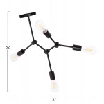 ΦΩΤΙΣΤΙΚΟ ΟΡΟΦΗΣ 4-ΦΩΤΟ LIGHTY HM7405 11 ΜΕΤΑΛΛΟ ΣΕ ΜΑΥΡΟ 57x5x52Υεκ c496801