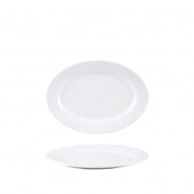 Πιάτο πορσελάνης οβάλ με φαρδύ rim 23cm Σειρά CALM LUKANDA - Σετ 6 c496836