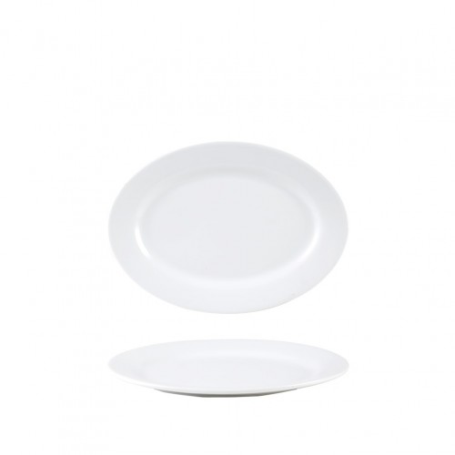 Πιάτο πορσελάνης οβάλ με φαρδύ rim 23cm Σειρά CALM LUKANDA - Σετ 6 c496836