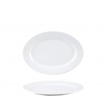 Πιάτο πορσελάνης οβάλ με φαρδύ rim 25cm Σειρά CALM LUKANDA - Σετ 6 c496837