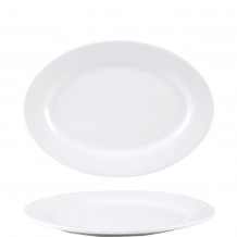 Πιάτο πορσελάνης οβάλ με φαρδύ rim 35cm Σειρά CALM LUKANDA - Σετ 6 c496838