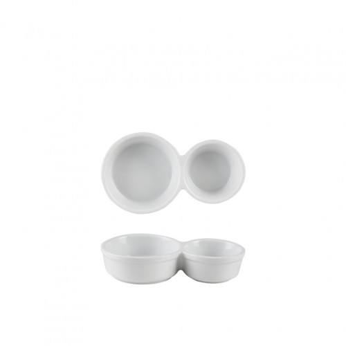 Μπωλ πορσελάνης για dip δίχωρο 18cm Σειρά CALM LUKANDA - Σετ 6 c496841
