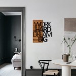 Διακοσμητικό τοίχου Deseze pakoworld ξύλο πεύκου σε φυσική απόχρωση με μαύρο μέταλλο 48x3x58εκ c496846