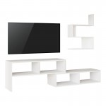 Σύνθετο σαλονιού Kakomo pakoworld σε λευκή απόχρωση 170x29 5x43εκ c496869