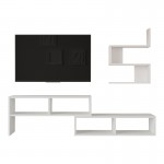 Σύνθετο σαλονιού Kakomo pakoworld σε λευκή απόχρωση 170x29 5x43εκ c496869