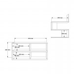 Σύνθετο σαλονιού Kakomo pakoworld σε λευκή απόχρωση 170x29 5x43εκ c496869