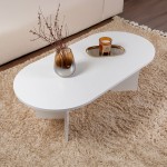 Τραπέζι σαλονιού Tabletod pakoworld σε λευκή απόχρωση 119x60x40εκ c496871