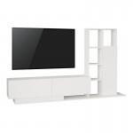 Σύνθετο σαλονιού Damon pakoworld σε λευκή απόχρωση 140x29 5x39 5εκ c496888