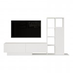 Σύνθετο σαλονιού Damon pakoworld σε λευκή απόχρωση 140x29 5x39 5εκ c496888