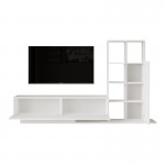 Σύνθετο σαλονιού Damon pakoworld σε λευκή απόχρωση 140x29 5x39 5εκ c496888