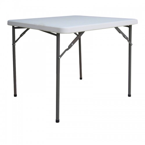 Τραπέζι catering Comfort pakoworld πτυσσόμενο σε λευκή απόχρωση 80x80x74εκ c496892