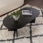 Τραπέζι σαλονιού Tabletod pakoworld σε μαύρη απόχρωση 119x60x40εκ c496899