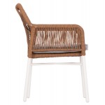 ΠΟΛΥΘΡΟΝΑ TOPIN HM6048 11 ΑΛΟΥΜΙΝΙΟ ΛΕΥΚΟ-P E RATTAN ΜΠΕΖ 59x63x81Υεκ c496906