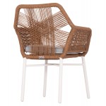 ΠΟΛΥΘΡΟΝΑ TOPIN HM6048 11 ΑΛΟΥΜΙΝΙΟ ΛΕΥΚΟ-P E RATTAN ΜΠΕΖ 59x63x81Υεκ c496906