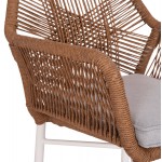 ΠΟΛΥΘΡΟΝΑ TOPIN HM6048 11 ΑΛΟΥΜΙΝΙΟ ΛΕΥΚΟ-P E RATTAN ΜΠΕΖ 59x63x81Υεκ c496906