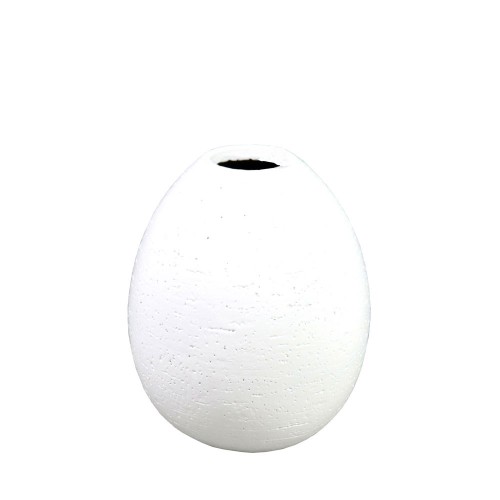 OVALADO 2 ΔΙΑΚΟΣΜΗΤΙΚΟ ΒΑΖΟ 17x17x20 POLYRESIN ΛΕΥΚΟ c497014
