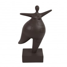 BALLERINA ΔΙΑΚΟΣΜΗΤΙΚΟ ΣΩΜΑ 16x9 5x26 5 POLYRESIN ΚΑΦΕ ΣΚΟΥΡΟ c497020