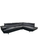 Καναπές Γωνιακός ArteLibre MASAL Μαύρο PU 280x185x85cm c497045