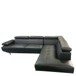 Καναπές Γωνιακός ArteLibre MASAL Μαύρο PU 280x185x85cm c497045