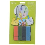 Μαγνητάκια Σημειώσεων Πολύχρωμα 7x1 5cm 4Τμχ c497059