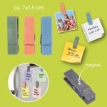 Μαγνητάκια Σημειώσεων Πολύχρωμα 7x1 5cm 4Τμχ c497059