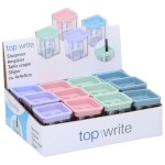 Ξύστρα Τετράγωνη Σε 4 Χρώματα TOPWRITE c497081