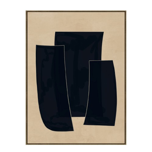 VISUELLE ΠΙΝΑΚΑΣ ΔΙΑΚΟΣΜΗΤΙΚΟΣ ΜΕ ΚΟΡΝΙΖΑ 90x120x4 ΚΑΜΒΑΣ ΜΠΕΖ ΜΑΥΡΟ ΞΥΛΟ ΦΥΣΙΚΟ c497165