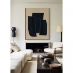 VISUELLE ΠΙΝΑΚΑΣ ΔΙΑΚΟΣΜΗΤΙΚΟΣ ΜΕ ΚΟΡΝΙΖΑ 90x120x4 ΚΑΜΒΑΣ ΜΠΕΖ ΜΑΥΡΟ ΞΥΛΟ ΦΥΣΙΚΟ c497165