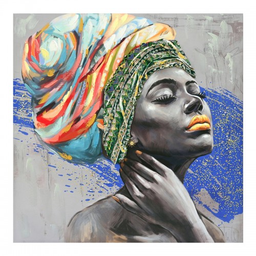 Πίνακας σε καμβά Africana Inart 100x3x100εκ c497218