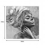 Πίνακας σε καμβά Africana Inart 100x3x100εκ c497218