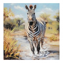 Πίνακας σε καμβά Zebrero Inart 100x3x100εκ c497223 Πίνακας σε καμβά Zebrero Inart 100x3x100εκ c497223