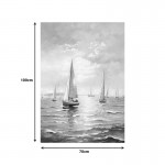 Πίνακας σε καμβά Sailsy I Inart 70x3x100εκ c497248